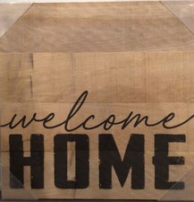 Welcome Home Sign Home Decor - Natural Wood MADE IN USA