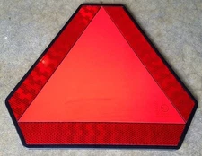 Slow Moving Vehicle Sign (SMV) Plastic -Golf Cart, Tractor, ATV, UTV, Machinery