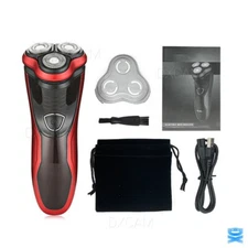 Wet Dry Electric Shaver Men Razor Rotary Waterproof Pop-Up Trimmer Cordless 9013