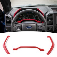 3x Red Inner Dashboard Instrument Decoration Strip Trim Cover For Ford F-150 15