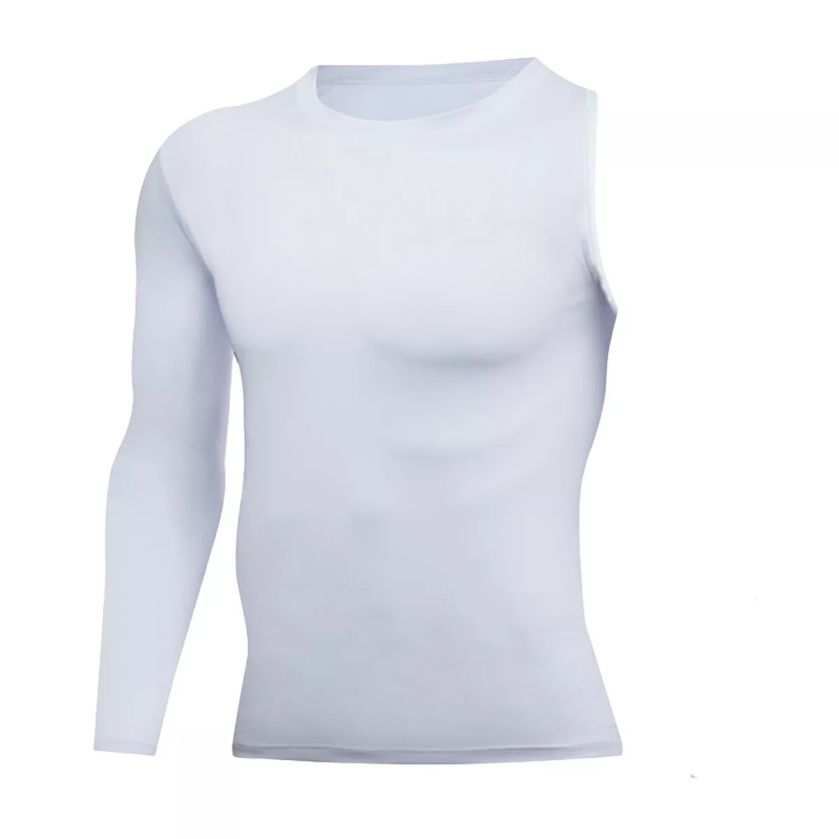 Mens Compression Shirt Running Long Sleeve T-shirt Hight Collar