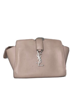 authentic ysl crossbody dusty rose pink silver hardware micro mini