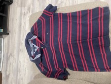 tommy hilfiger polo shirt men medium Dark Blue And Red