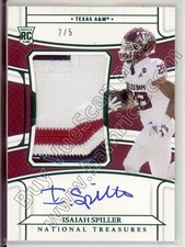 isaiah spiller rc rookie draft auto jersey patch texas a&m aggies college 3C 2/5