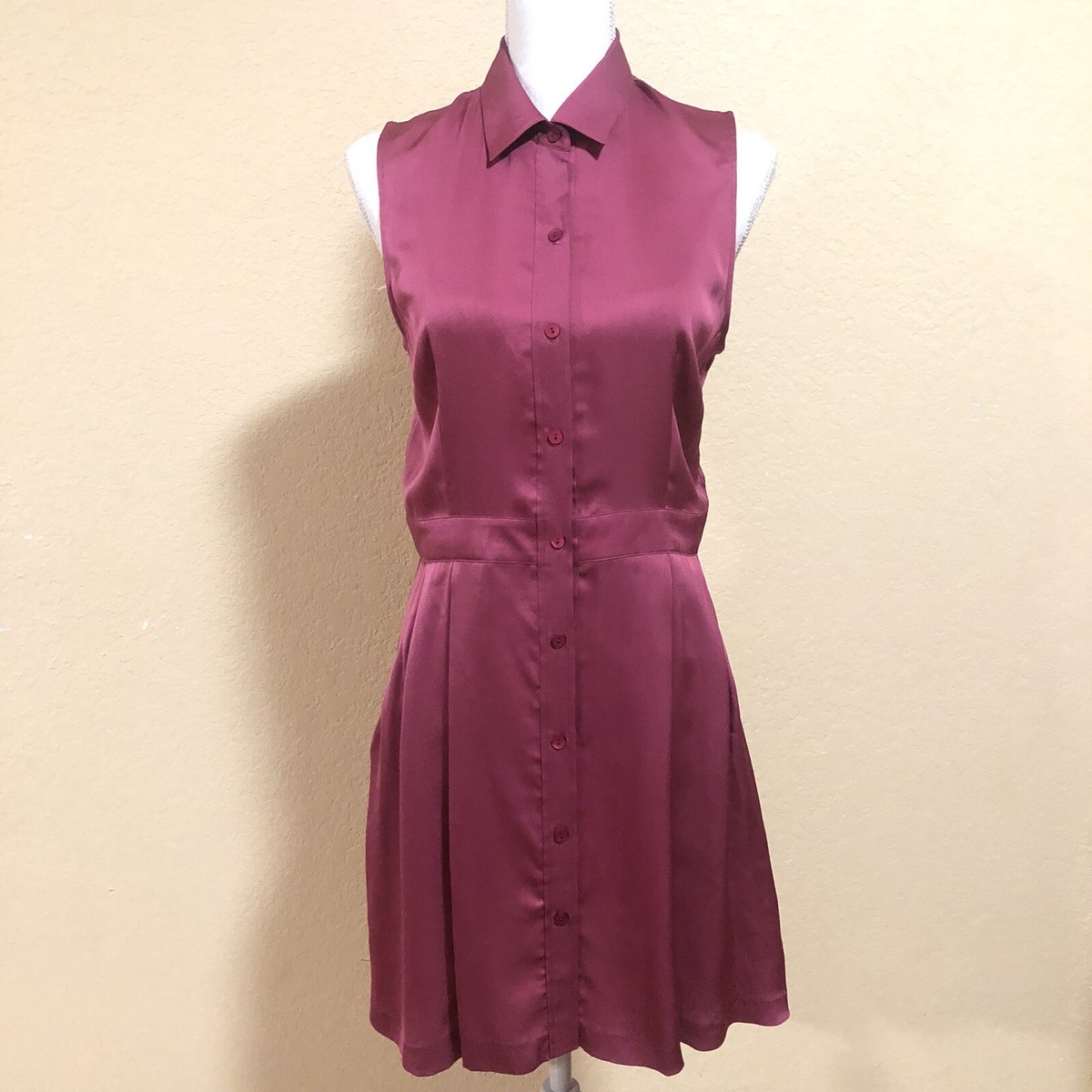 collared purple dress Boston Proper - Orchid Purple - Modern Collared Zip Up Belted Dress