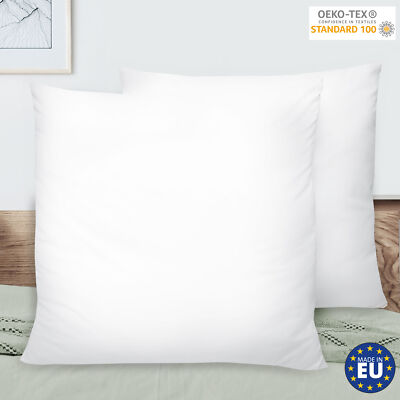 2er Set Kopfkissen Kissen Microfaser 80X80cm Hotel Bettkissen Mikrofaser Öko Tex