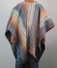 Alpaca Wool Poncho - Design Poncho for KIDS - Hooded Poncho - White  Brown