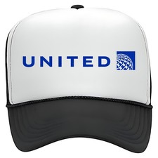 United Airlines Logo US American Travel Souvenir Retro Vintage Trucker Hat Cap