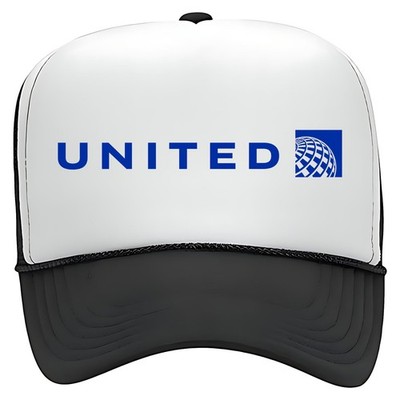 United Airlines Logo US American Travel Souvenir Retro Vintage Trucker Hat Cap