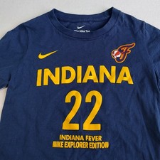 Caitlin Clark Indiana Fever T Shirt Youth Small Blue WNBA Nike Explorer Edition 
