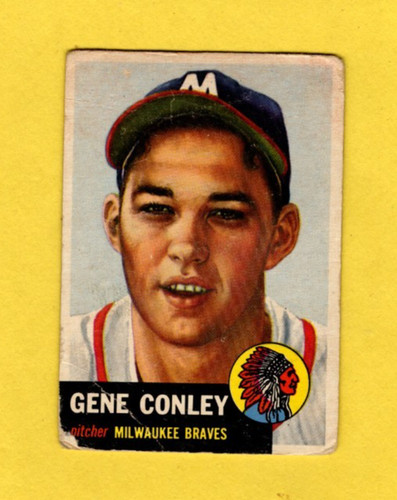 Gene Conley #215 1953 Topps card