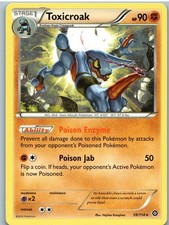 Toxicroak 59/114 Rare Steam Siege Pokemon Near Mint
