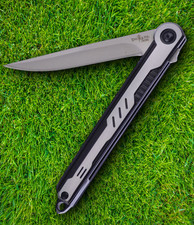 Frost Cutlery Sling Folding Knife 3.5" Satin 440C Steel Blade Stainless Handle