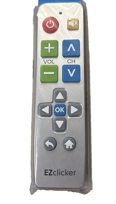 EZ Clicker Big Button Universal TV Remote -Seniors, Elderly EASY Use - EZclicker