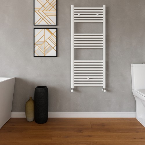 Termoarredo bianco per bagno in acciaio calorifero termosifone scaldasalviette - Imagen 6 de 10