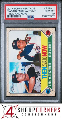 2017 Topps Heritage Then & Now #TAN-11 Carl Yastrzemski-Jose Altuve Pop 5 PSA 10