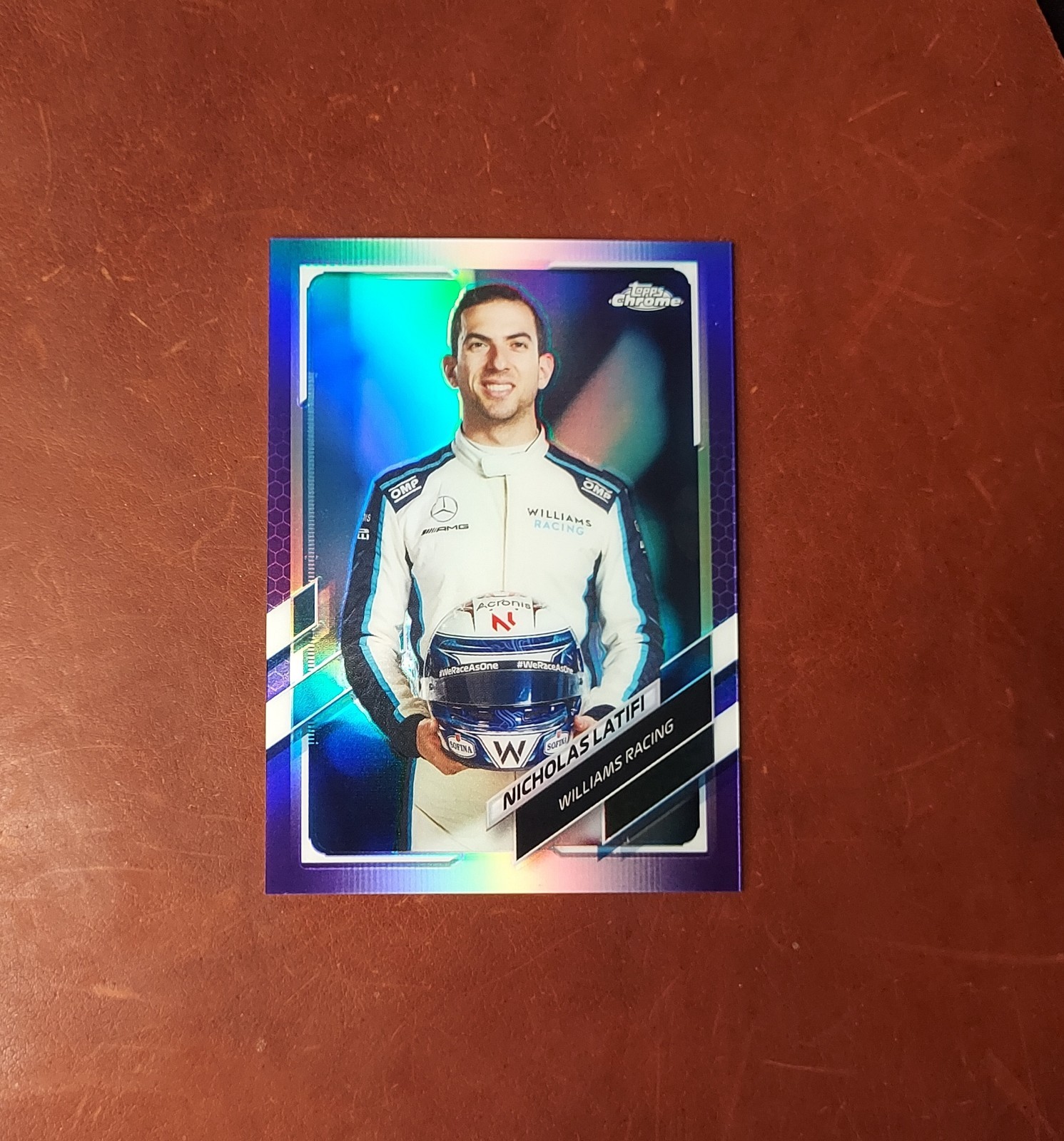 2021 F1 Topps Chrome  Nicholas Latifi #20 True Purple Refractor/399 SP Williams