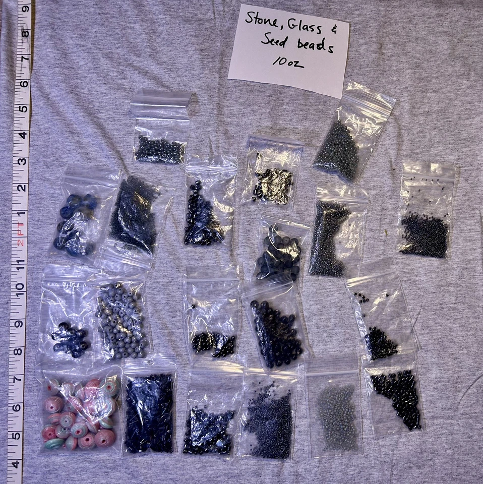 Большой лот бусин - изготовление ювелирных изделий - продажа недвижимости - стекло, камень, подвески и многое другое - Изображение 2 из 4