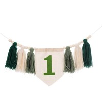 1St Geburtstag Hochstuhl Banner, Quasten Hochstuhl GrüNes Banner FüR [Brand]