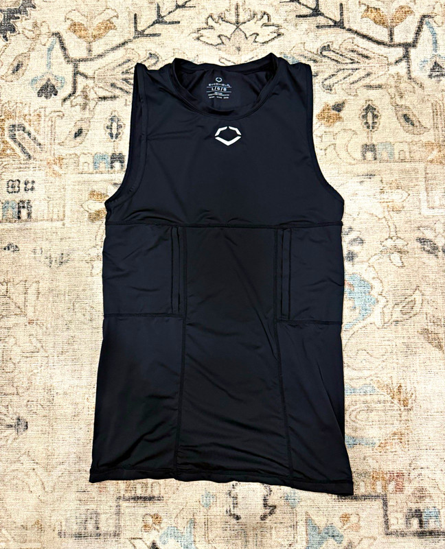 EvoShield Padded Catcher Chest Protector Sleeveless Shirt Black L/G