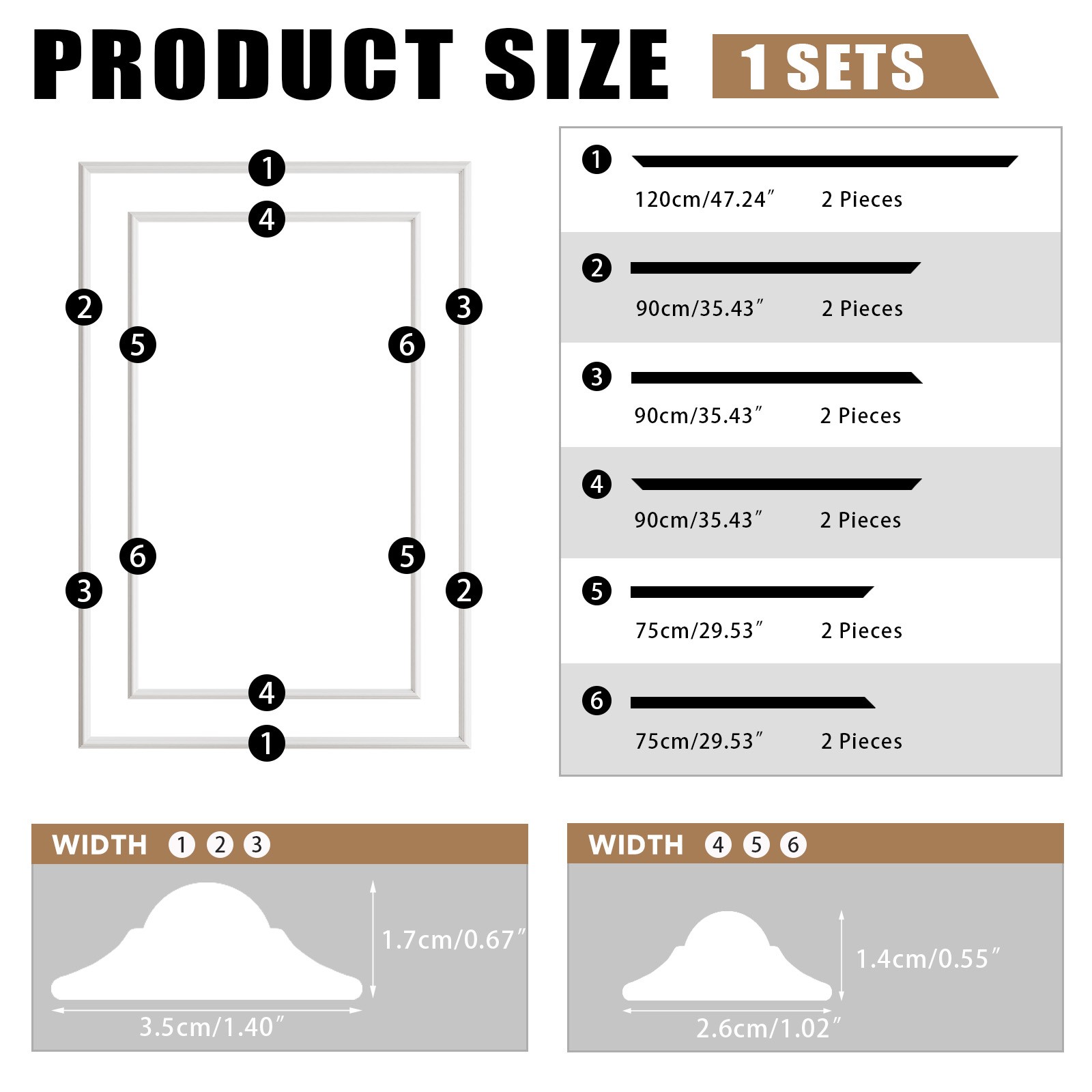Elegant Pre-Cut 3D Wall Molding Kit Odorless Ready to Assemble Panels for Decor