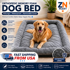 XXLarge Orthopedic Memory Foam Dog Bed Waterproof Pet Sofa Couch Removable Cover
