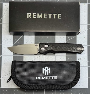 REMETTE Aurora Crossbar Lock Black G10 Folding 14C28N Pocket Knife AURAG1