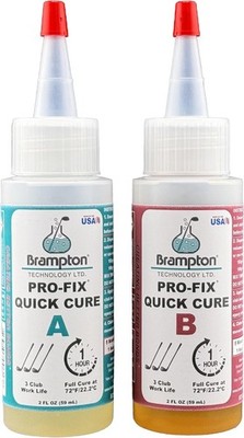 Brampton PRO-FIX Quick Cure Golf Epoxy Glue Kit For Clubs Shafts Heads Drivers