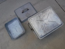 Cofre de hielo vintage THERM-A-CHEST aluminio y bandeja