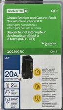 Square D QO 20A Circuit Breaker and Ground-Fault Interrupter (GFI) - QO220GFIC