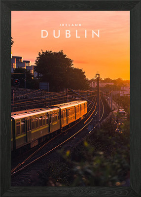 Dublin Train Framed Wall Art Poster Canvas Print Picture