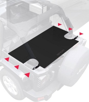 GPCA - Cargo Cover for Wrangler JK 4 Door (Hard/ Softtop), cover - LITE 