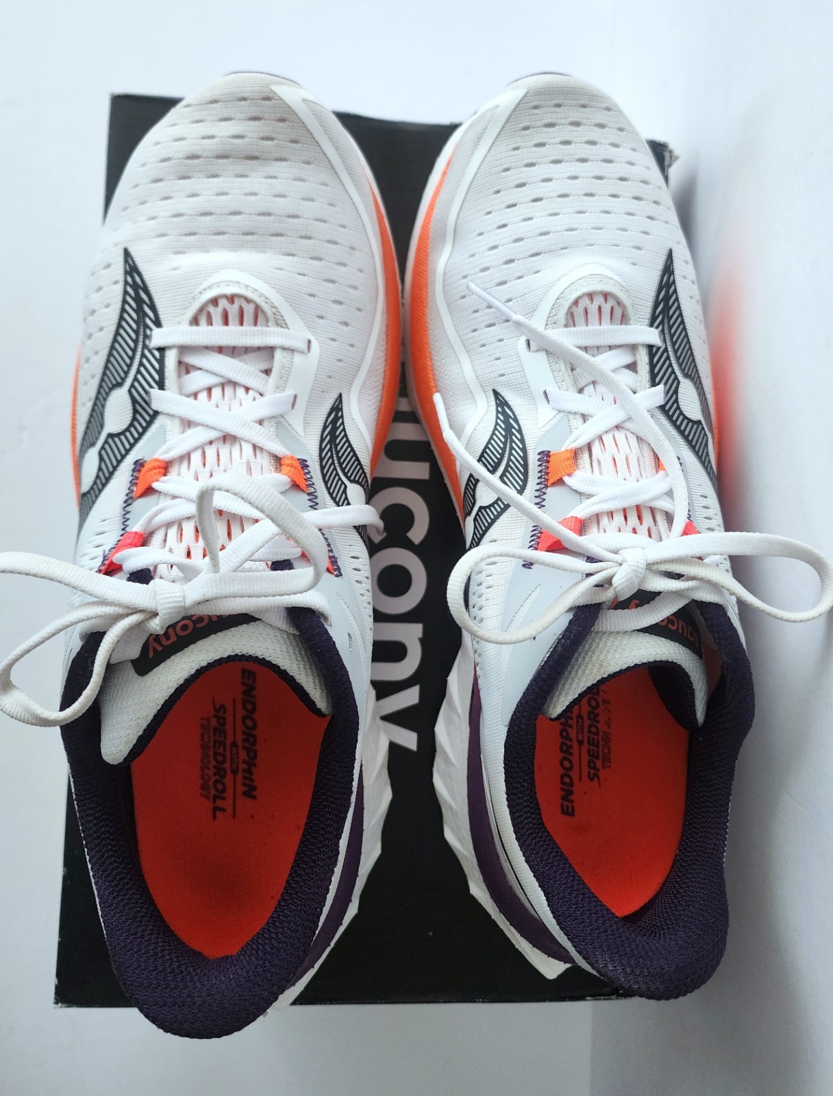 Saucony Endorphin Speed 4 White Purple Men's Running shoes size 9.5 thumbnail 2