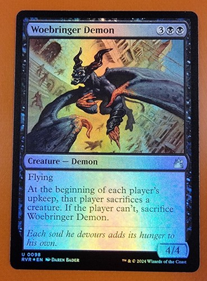 #ad 1x Woebringer Demon FOIL Ravnica Remastered MTG Magic Cards $2.00