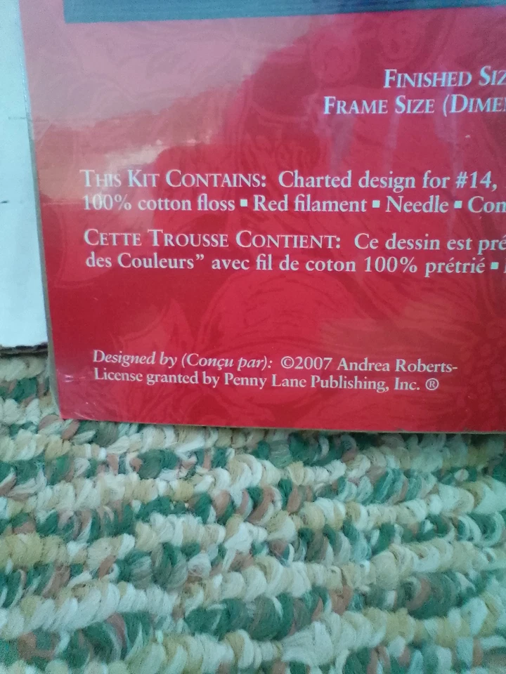 JCA Snowmen "Joy to the World" Christmas Cross Stitch Kit NIP 12x9" - Image 3 of 4