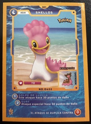 SHELLOS - POKEMON MASTER JOURNEY 3R ELEMENTOS CCG