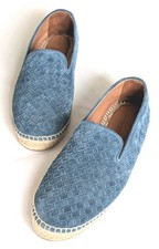 Bottega Veneta Intrecciato Suede Espadrilles Blue EU42 UK8 Luxury Slip On