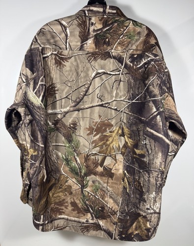 Men's L Cabela's Microtex Realtree AP Camo Long Sleeve Button Up Hunting Shirt - Picture 2 of 16