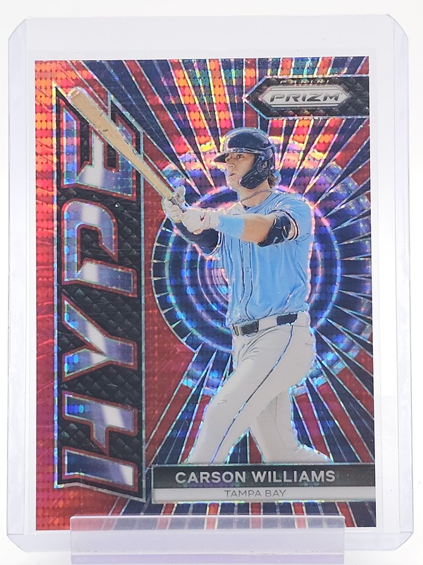 CARSON WILLIAMS 2024 PRIZM BASEBALL HYPE RED PULSAR /399 #13 RAYS Q7183