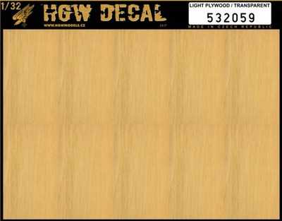 HGW 532059 1:32 helles Sperrholz - transparent (OHNE GITTER) A5 Platte