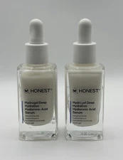Honest Beauty Hydrogel Deep Hydration Hyaluronic Acid Serum 1 fl oz New Lot of 2