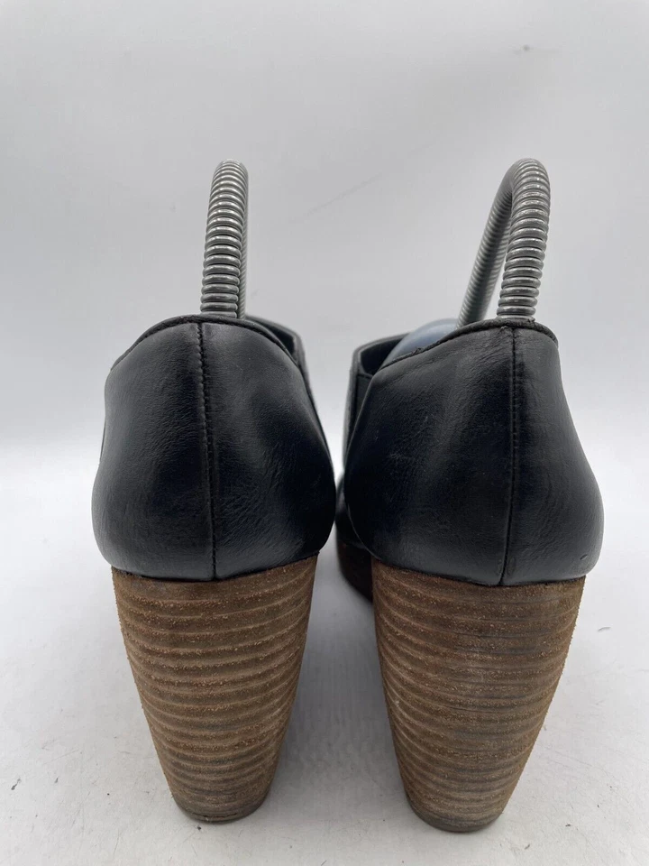 Dr. Scholl's Harlow 坡跟短靴女式 9M 码黑色皮革踝靴 — 第 3/4 张图片