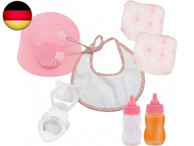 Götz 3401935 Babypuppen Basic Care Set   8 teilige Grundausstattung als Zubehör 