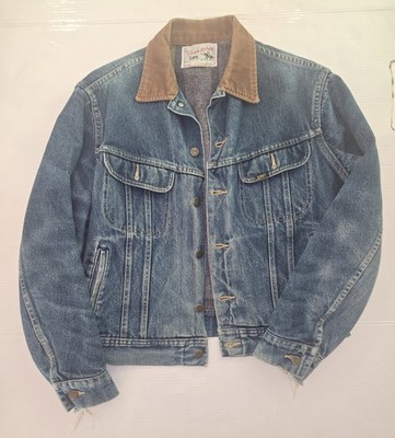 Vintage Lee Storm Rider Denim Jacket 42R Made USA Blanket Lined Cowboy