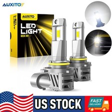AUXITO 9005 HB3 LED Headlight Bulbs High Low Beam 6500K White Fanless Bright 2X