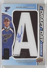 2012 SP Game Used Edition Draft Day Marks 10/35 Jaden Schwartz #DDM-SC Auto 0o5t