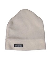 Columbia Hat Beanie Fitted Unisex White Fleece Winter Ski Warm Outdoor Sm/Med
