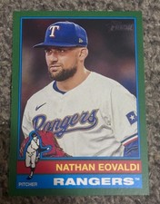 2025 Topps Heritage - Nathan Eovaldi #34 Dark Green Border - Texas Rangers