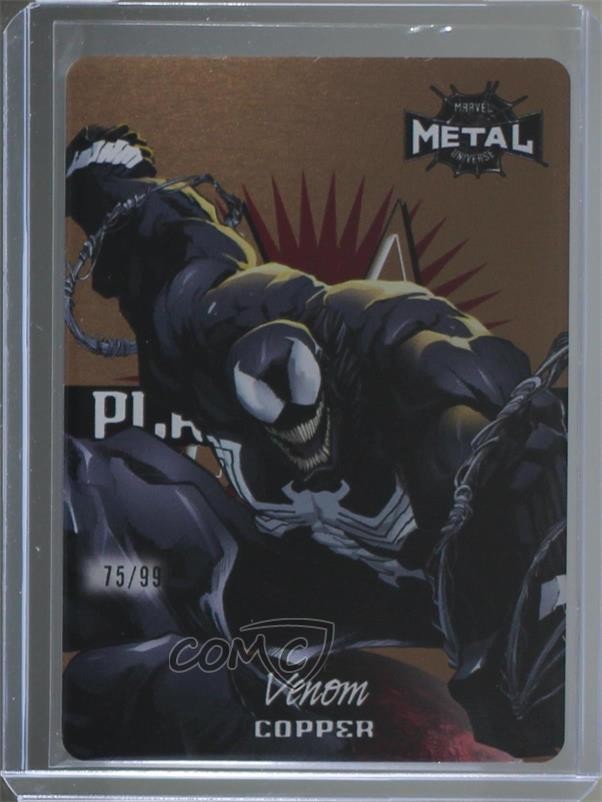 2022 Upper Deck Marvel Metal Universe Spider-Man Planet Copper 75/99 Venom p1l