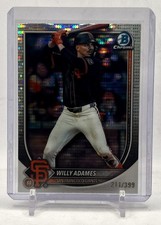 2025 Bowman Chrome Willy Adames /399 Pulsar Refractor San Francisco Giants